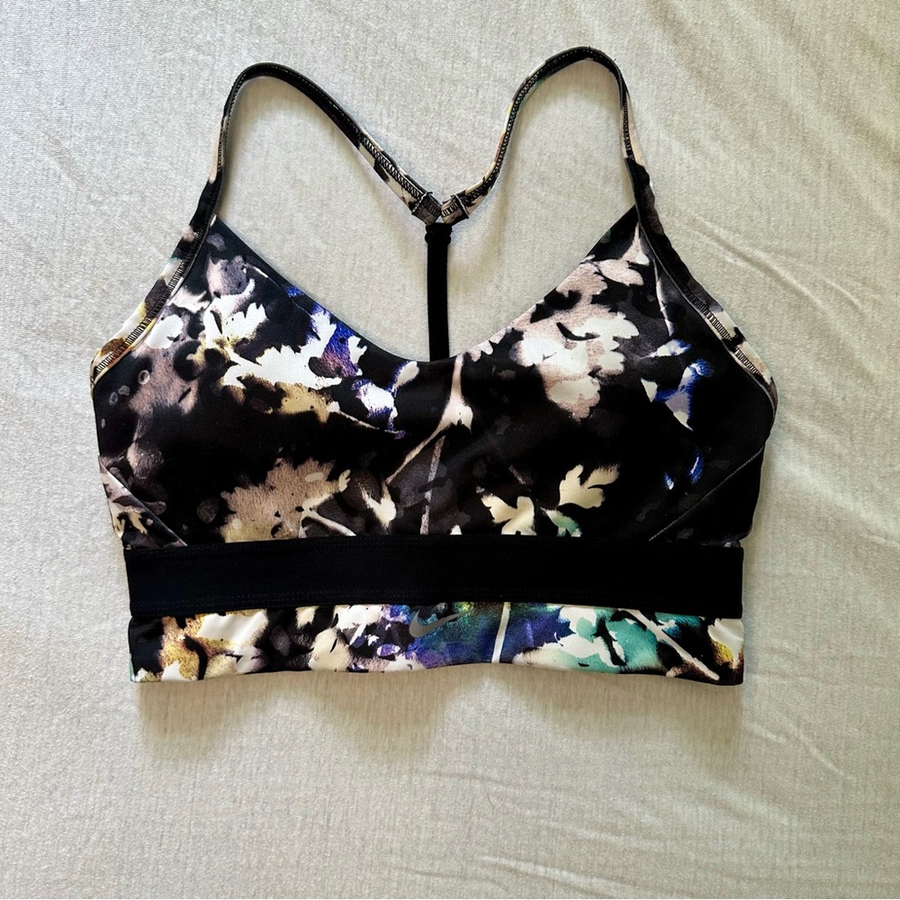 Women’s Nike Dri-Fit Black Floral Sports Bra